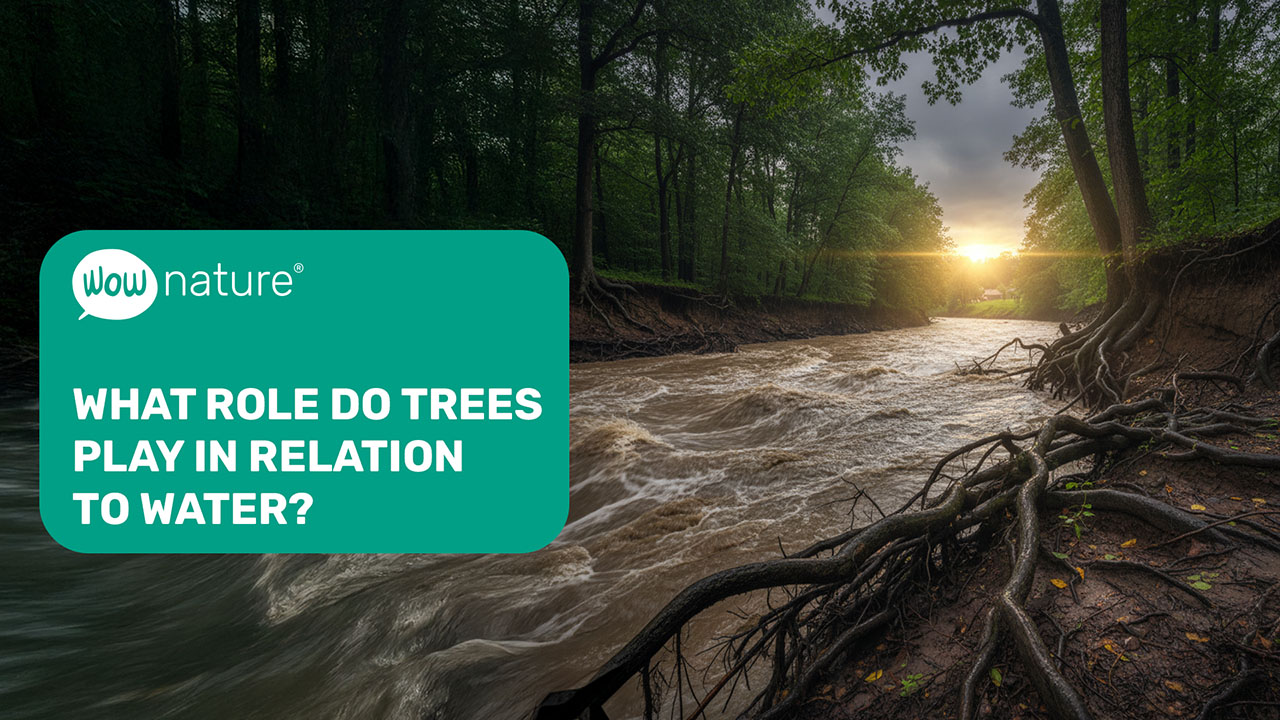 What role do trees play in relation to water