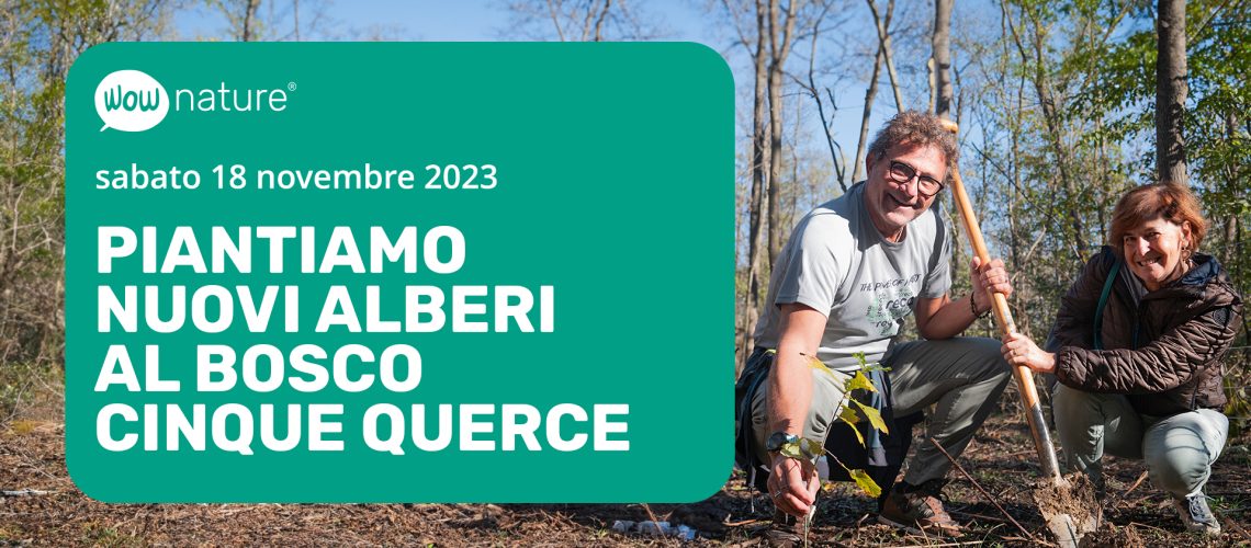 Pianta un albero a Bosco Cinque Querce con WOWnature_18 novembre